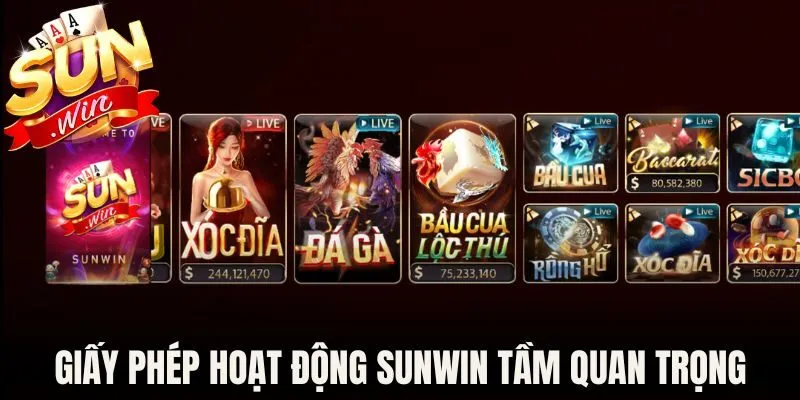 Giấy phép hoạt động Sunwin tầm quan trọng