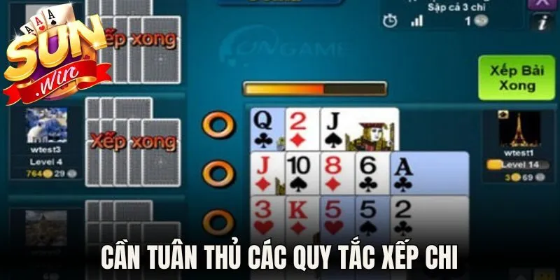 Mậu Binh Sunwin – Nắm Luật Để Đọc Thế Bài Và Xếp Chi 3 Cần tuân thủ các quy tắc xếp chi