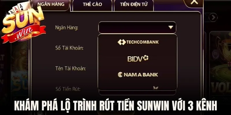 Khám phá lộ trình rút tiền Sunwin với 3 kênh