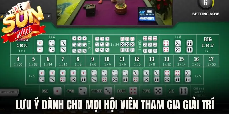 Sicbo Sunwin – Khám Phá Cách Chơi Và Những Điều Cần Biết 4 Lưu ý dành cho mọi hội viên tham gia giải trí